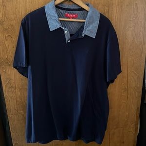 An XL simple blue guess men shirt